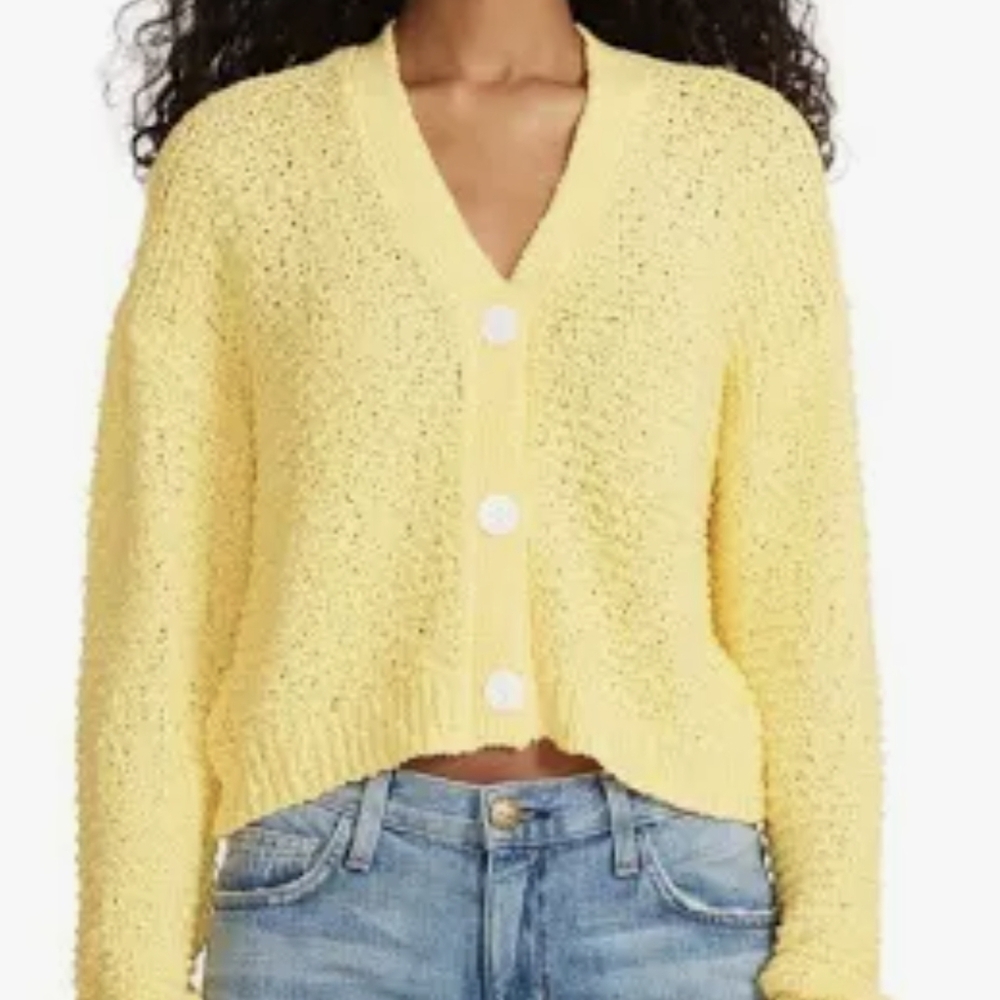 Steve Madden BB Dakota Yellow Cardigan Sweater